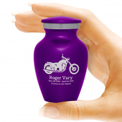 Motorcycle Keepsake Urn - Purple Luster